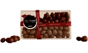 Pistachos con chocolate con leche